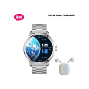 Itel Smart Watch ISW-N8 (Silver)+BudsAir 3